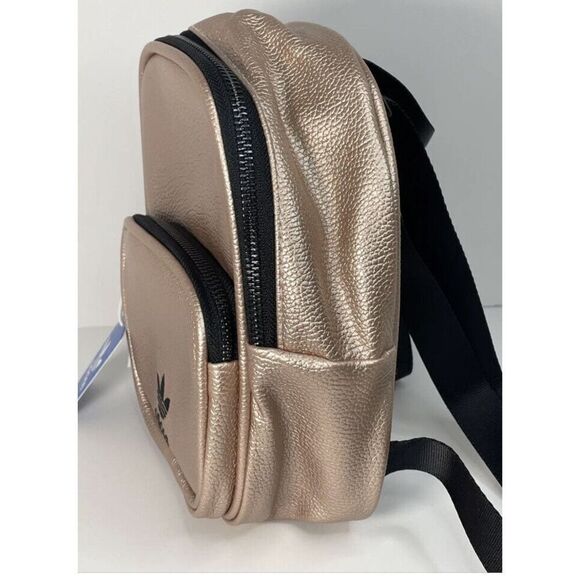 Adidas Originals CM3811 Mini PU Leather Backpack Light Rose Gold Pink New - Picture 5 of 13